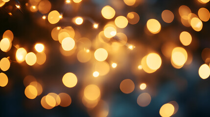 Fototapeta premium light bokeh with soft twinkling warm white lights 