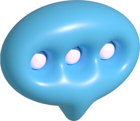 cute speech bubble illustration image with a 3D effect