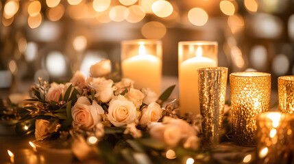 bokeh with soft amber and golden tones 