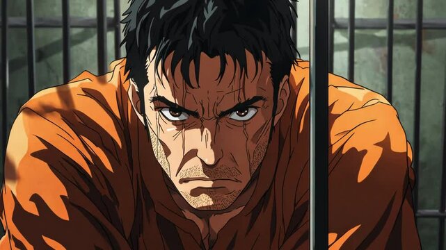 anime style A middle aged man about 45 years old