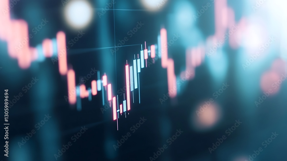 Fototapete Image of a futuristic quantum computing concept for finance, showcasing glowing elements and advanced technology.