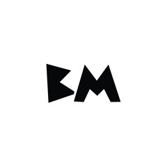 BM monogram logo design letter text name symbol monochrome logotype alphabet character simple logo
