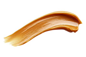 Creamy peanut butter spread on transparency background, showcasing its smooth texture and rich color. Perfect for culinary use or food photography. , png isolated transparent