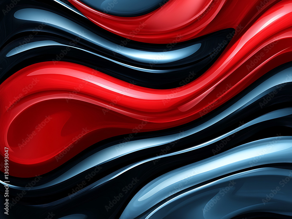 Aufkleber dynamic fluid shapes and textures abstract art digital creation modern aesthetic close-up visual har