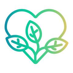 loving plant Line Gradient Icon
