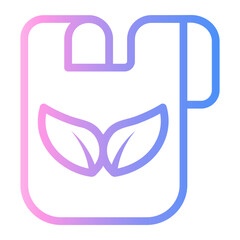 reusable bags Line Gradient Icon