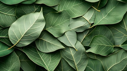 Vibrant Green Leaf Background Texture Closeup