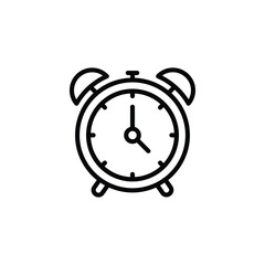 time and clock thin line style icon. vector illustration