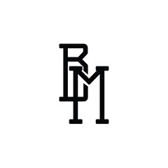 BM monogram logo design letter text name symbol monochrome logotype alphabet character simple logo