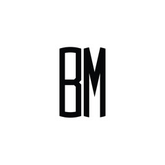 BM monogram logo design letter text name symbol monochrome logotype alphabet character simple logo