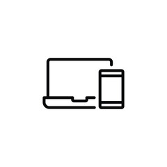 smartphone and laptop icon vector