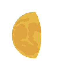 アナログ手描き風の月