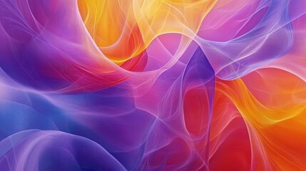 Obraz premium Colorful abstract waves flowing, vibrant background design element (3)