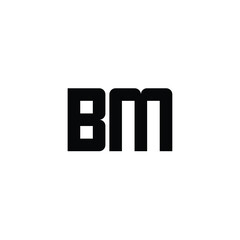 BM monogram logo design letter text name symbol monochrome logotype alphabet character simple logo