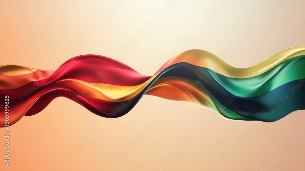 Aufkleber vibrant flow of colorful silks: a dynamic representation of cultural unity and identity