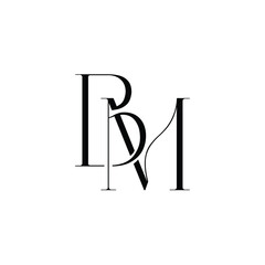 BM monogram logo design letter text name symbol monochrome logotype alphabet character simple logo
