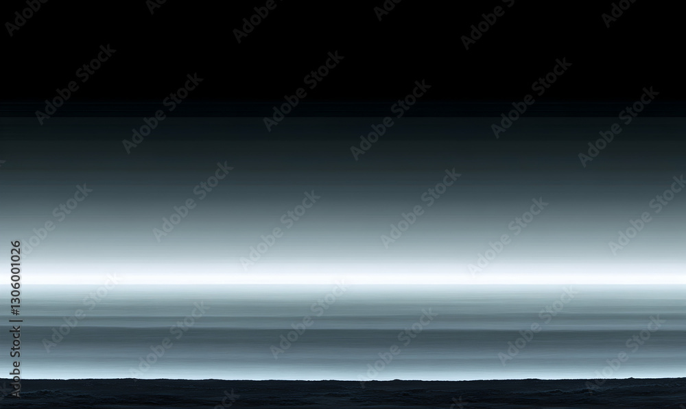 Poster abstract seascape image depicting a serene, minimalist horizon with subtle color gradients transitio
