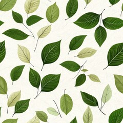 Seamless leaf pattern wallpaper for home decoration elegant background design in nature-inspired colors