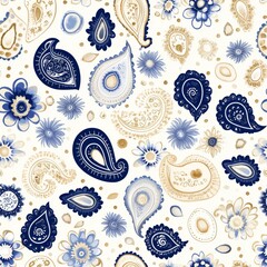 Seamless pattern wallpaper for home decoration elegant floral design bright background cozy living space artistic view
