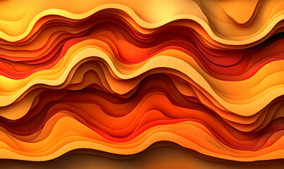 Abstract orange and red layered wavy pattern background, perfect for website design, presentations, or print projects.  Offers a vibrant and dynamic visual texture.