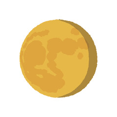 アナログ手描き風の月