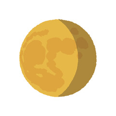 アナログ手描き風の月