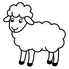 vector illustration of sheep