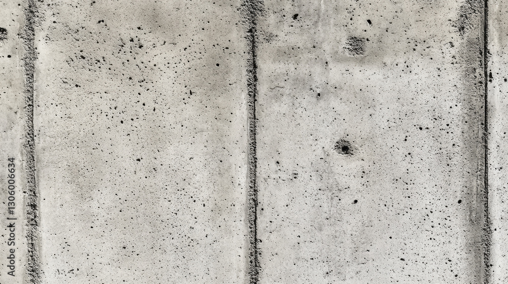 Poster a close-up view of a textured, gray concrete surface featuring visible blemishes and uniform pattern