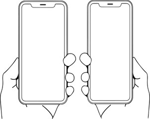 smartphone vector on white background