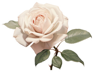 PNG  Botanical illustration rose flower plant white.