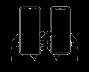 smartphone vector on white background