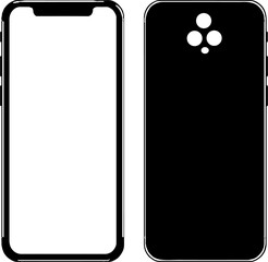 smartphone vector on white background