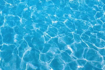Obraz premium Refreshing pool closeup outdoor water reflection serene environment aerial perspective clear blue waters