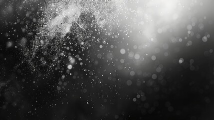 Obraz premium Abstract monochrome particles glittering in space