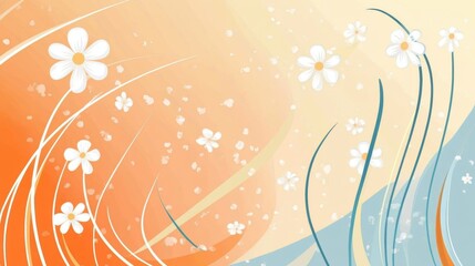 Beautiful background template made of Spring flowers.