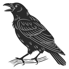Crow Silhouette vector illustration