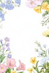 Obraz premium Beautiful background template made of Spring flowers.