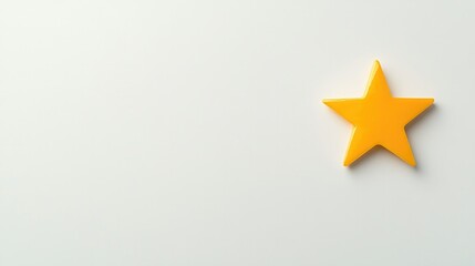 Obraz premium single bright yellow european star emblem stands prominently centered on pristine white background symbolizing and