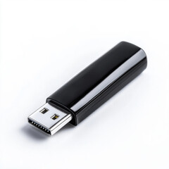 Sleek black usb flash drive for data storage and transfer