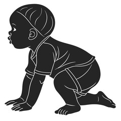 Baby Silhouette vector illustration
