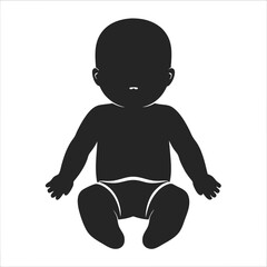 Baby Silhouette vector illustration