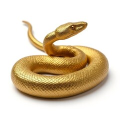 Obraz premium Handcrafted Golden Snake Sculpture