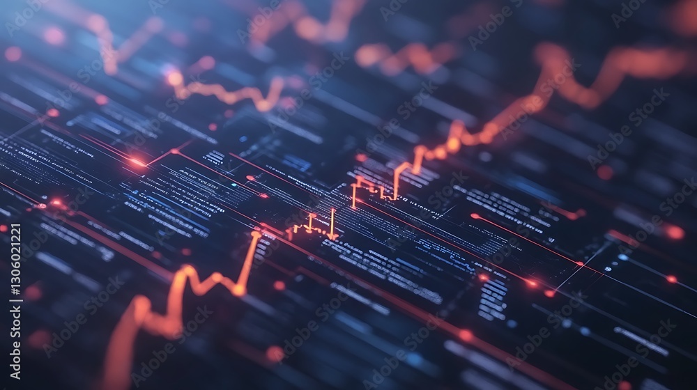 Poster a vibrant image of a blockchain-themed smart contract concept, showcasing economic technology.
