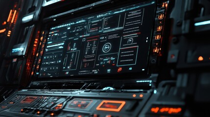 Obraz premium High-tech screen displaying multiple password fields and security keys, emphasizing encryption.