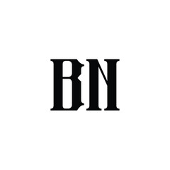 BN monogram logo design letter text name symbol monochrome logotype alphabet character simple logo
