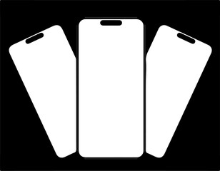 smartphone vector on white background