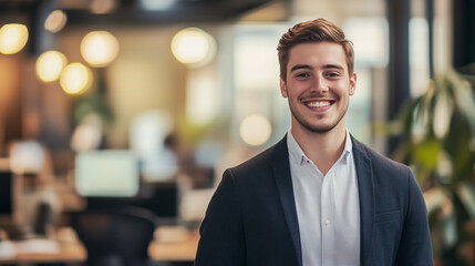 Fototapeta premium portrait of a man smiling in the office