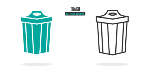 Illustration symbol. Trash abstract illustration design. Stock vector icon.