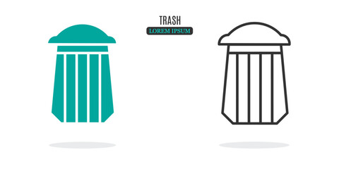 Illustration symbol. Trash abstract illustration design. Stock vector icon.