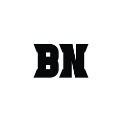 BN monogram logo design letter text name symbol monochrome logotype alphabet character simple logo
